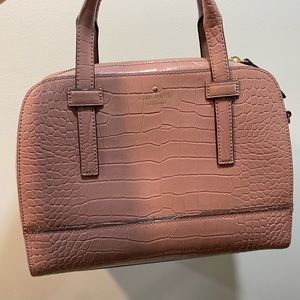 Dusty rose croco Kate spade satchel